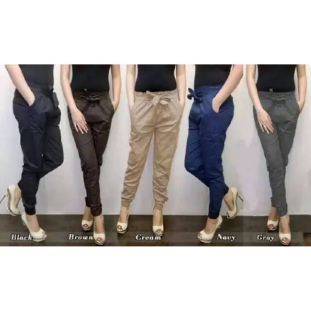  Celana  Joger JUMBO REG Jogger  Wanita  Reguler S M L 