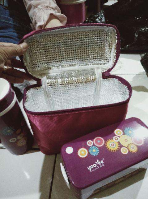 Lunch Box Yooyee 596 Set 910ml Pink