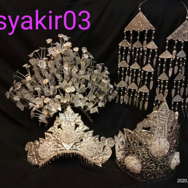 Set kepala pengantin silver