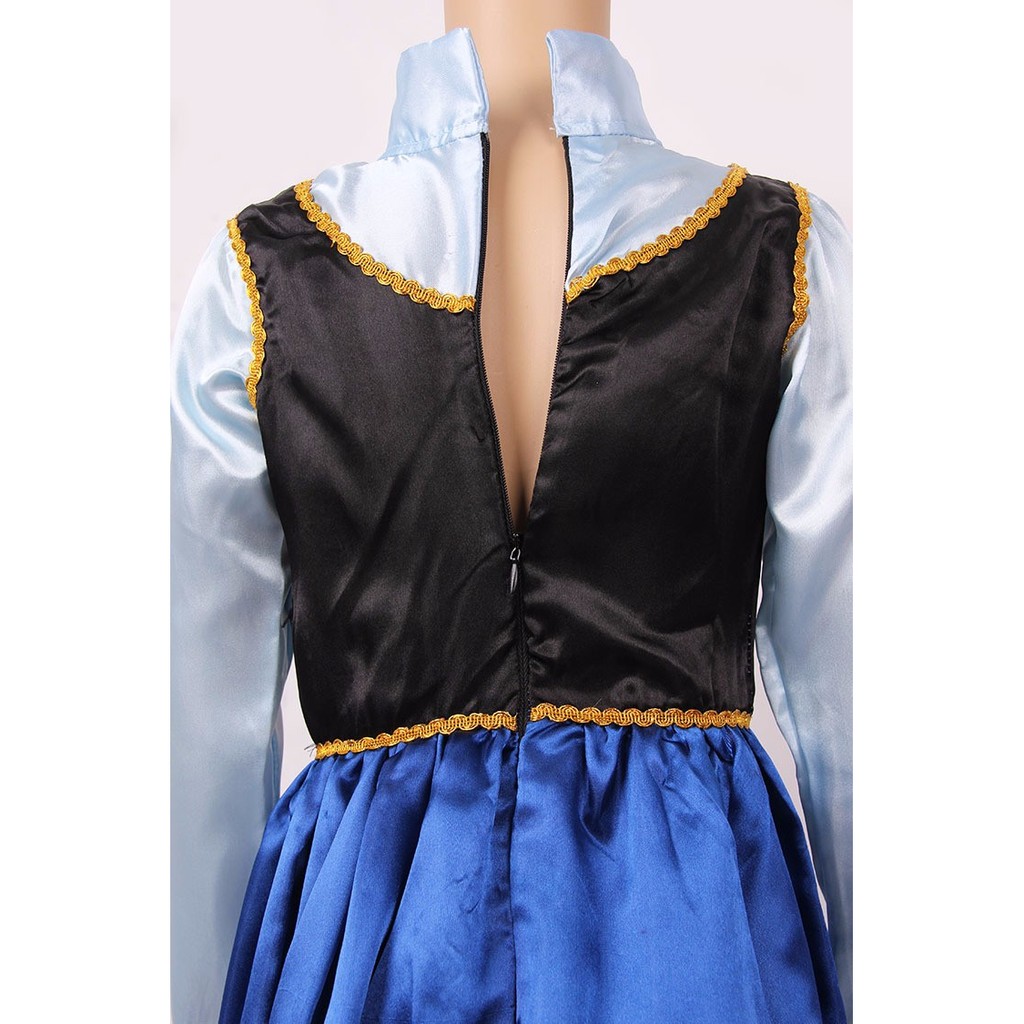 Kostum Cosplay Anna Costume Frozen Disney Dress+cloak Anak Size L