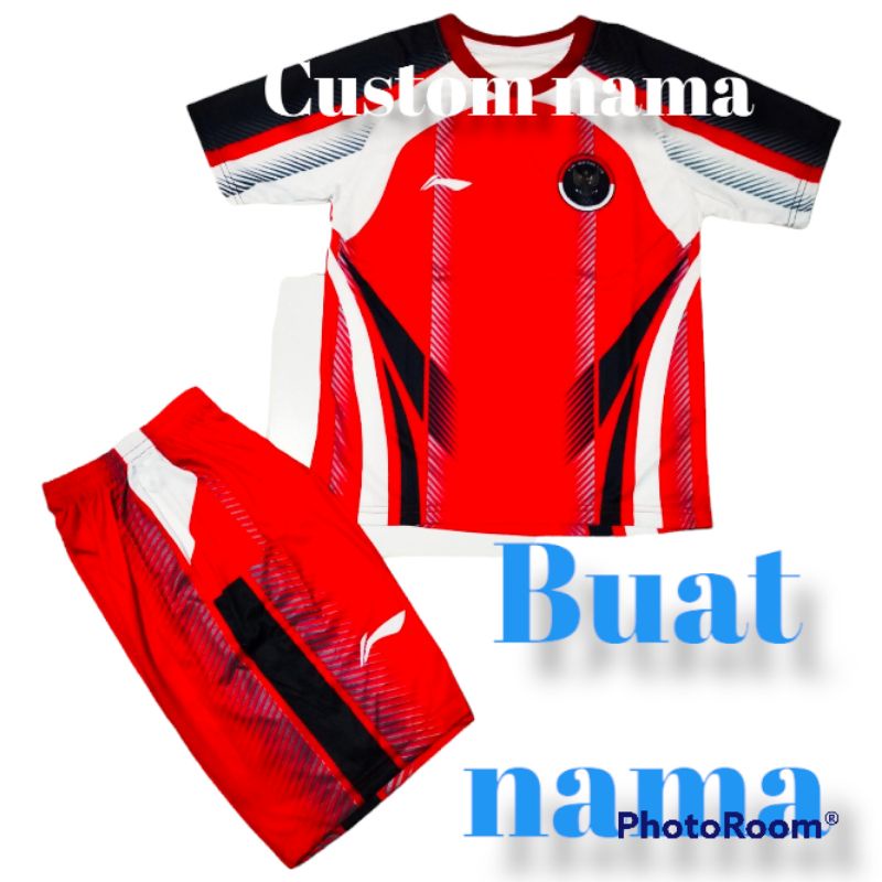 SETELAN BAJU TIMNAS INDONESIA /SETELAN BAJU JERSEY BADMINTON ANAK, SETELAN JERSEY BADMINTON ANAK,