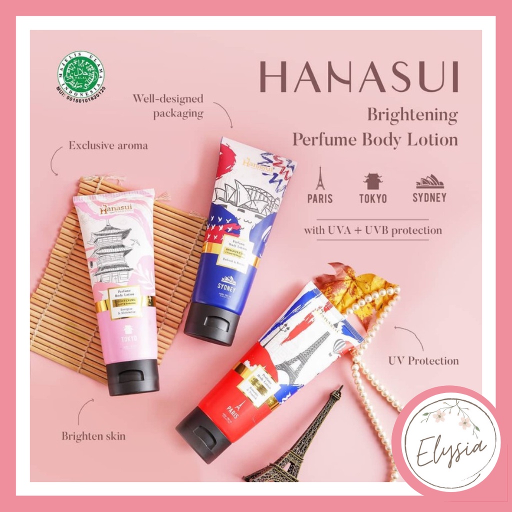 HANASUI Perfume Body Lotion 180mL UVA UVB Protection