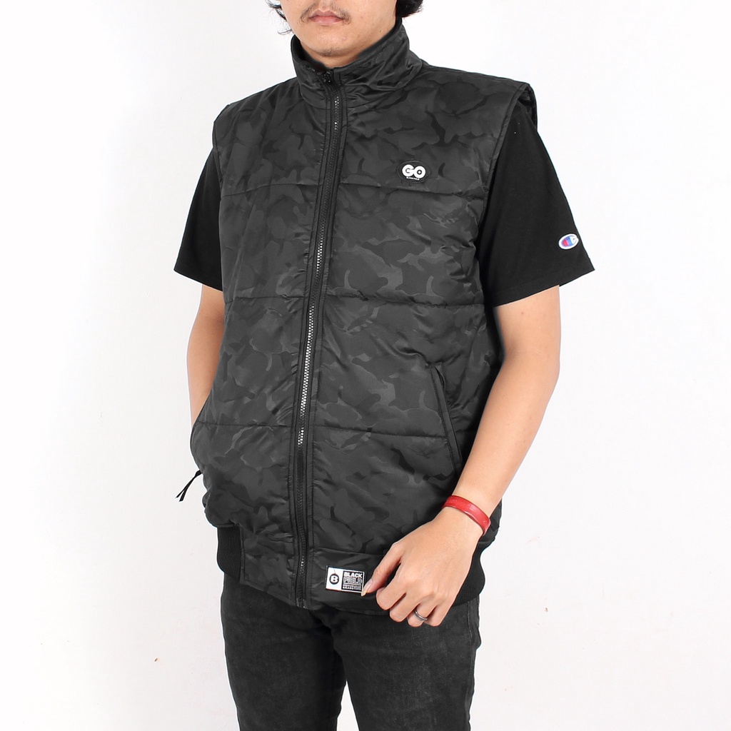 Jaket Rompi Waterfroop Double Rib Original Blcakfield