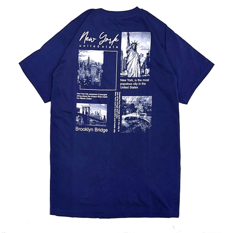 kaos pria/NEW YORK/kaos hitam/1