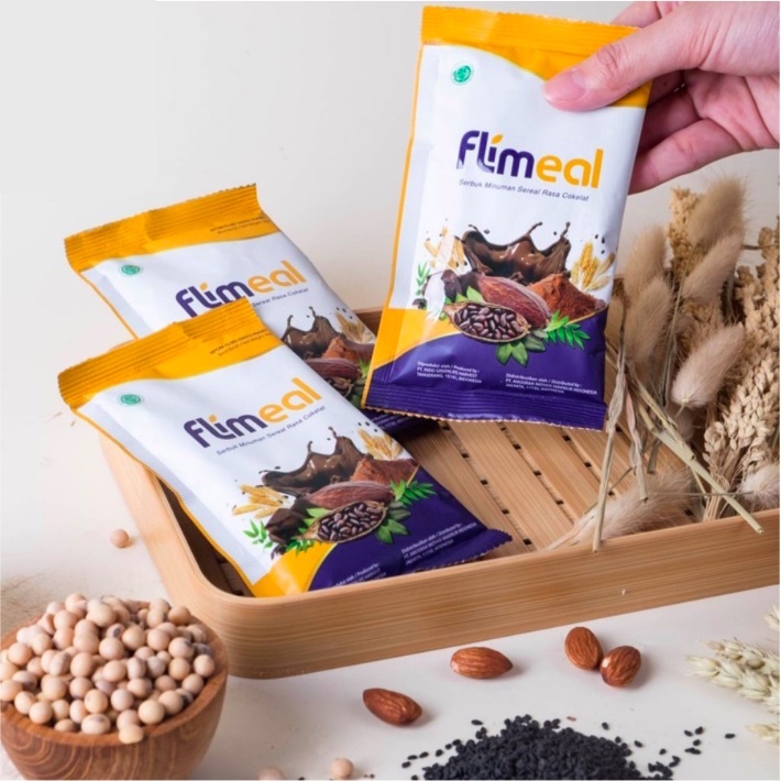 Flimeal Sachet Makanan Rendah Kalori Coklat Meal Replacement Flimeal by Flimty