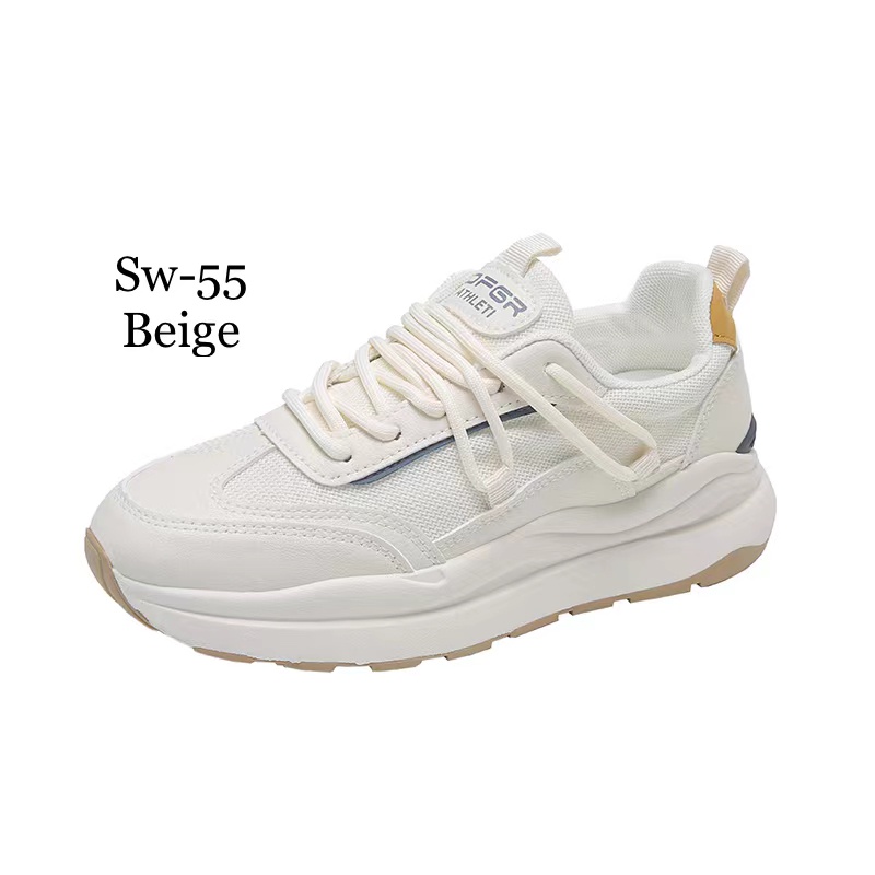 9.9 BIG SALE! <JILITU> T-39 SEPATU WANITA SNEAKERS FASHION IMPORT KOREAN TREND-SW-55 BEIGE
