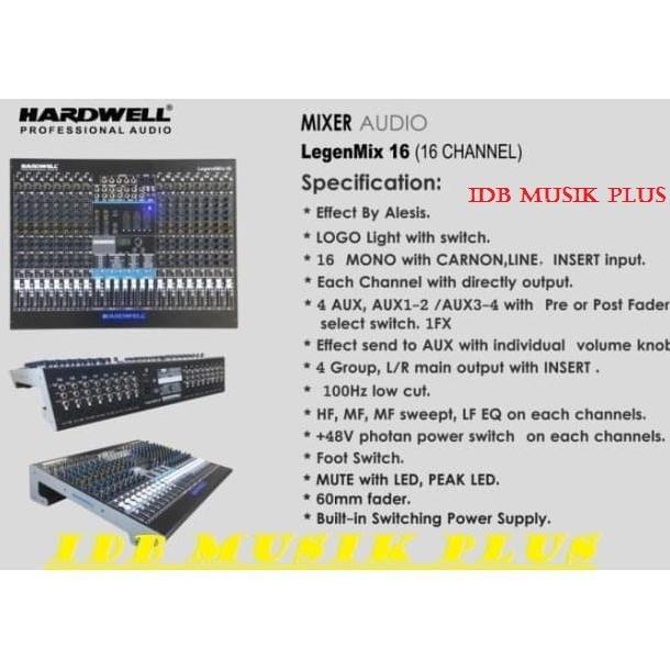 Mixer 16 Channel Hardwell Legendmix16 Legend Mix 16 Original Hardwell