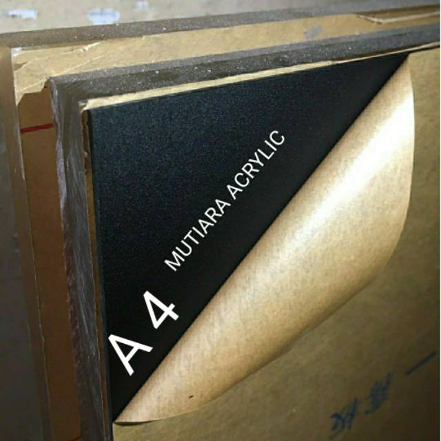 

RB Acrylic SPECIAL ITEM akrilik lembaran 2MM ukuran A 4 (21x30cm) warna hitam Matte satin