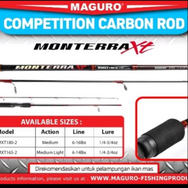 Joran maguro montera xt 165cm dan 180cm