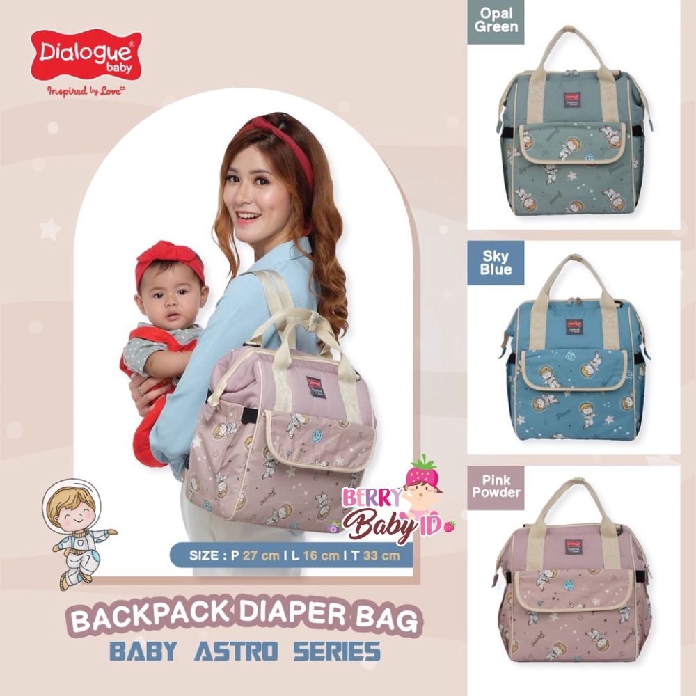 Dialogue 3-in-1 Backpack Diaper Bag Tas Perlengkapan Bayi Multifungsi Berry Mart