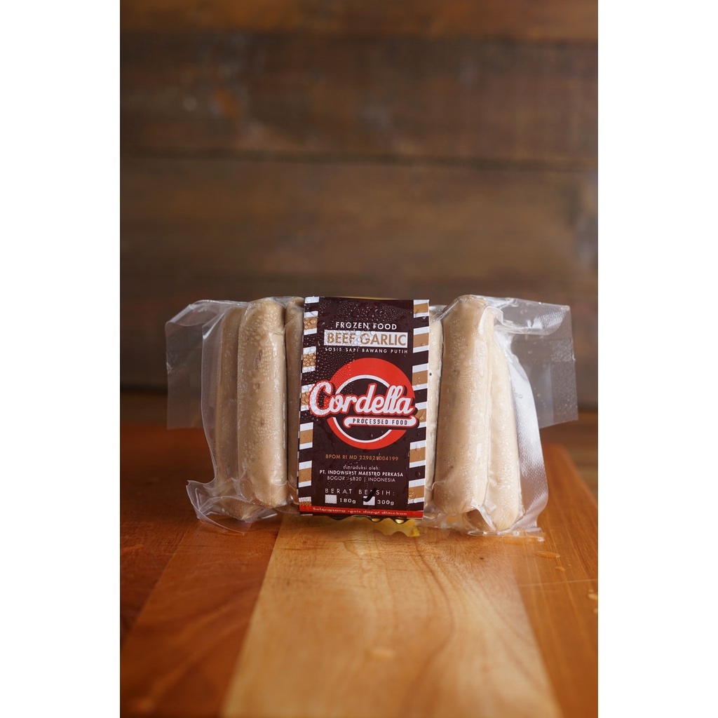 

SOSIS CORDELLA BEEF GARLIC ISI 11 @300GRAM FROZEN