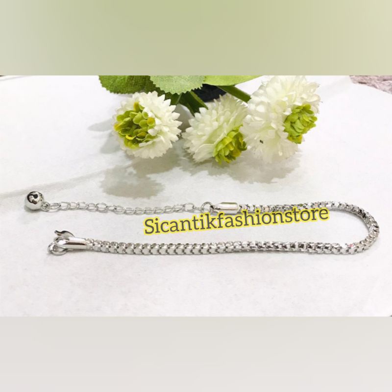 Gelang Tangan Milano Silver Gold Fashion Wanita Pria Terlaris Anti Karat Tidak Luntur Gelang milano