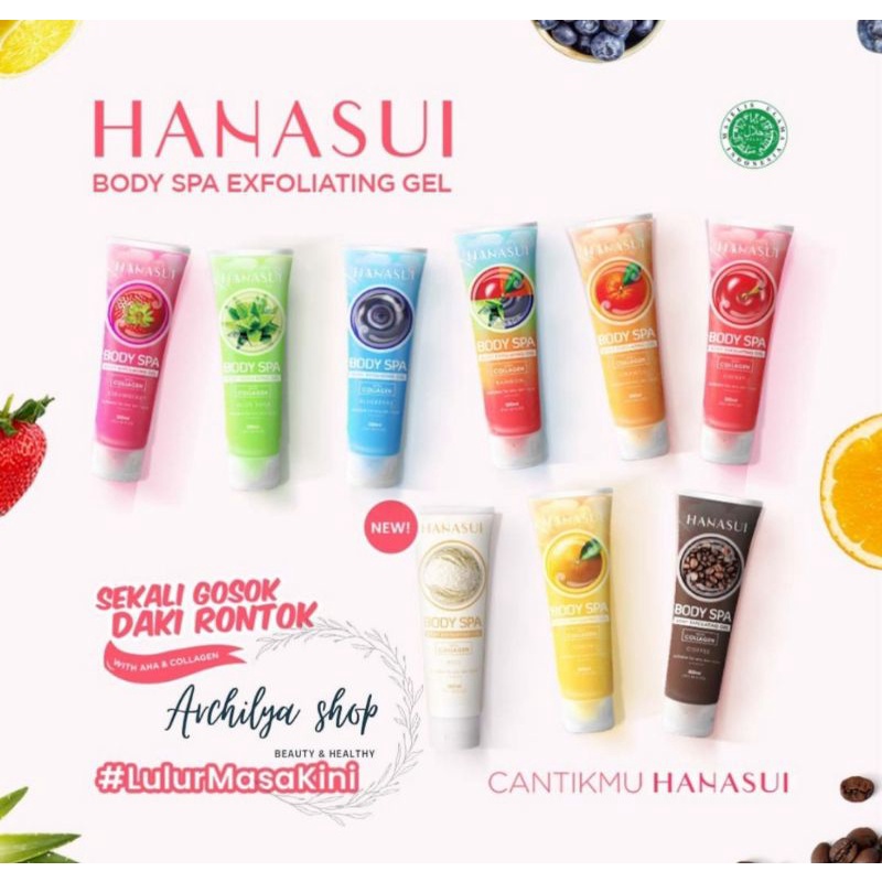 Hanasui Body Spa Body Exfoliating Gel 300ml /Pembersih Perontok Daki