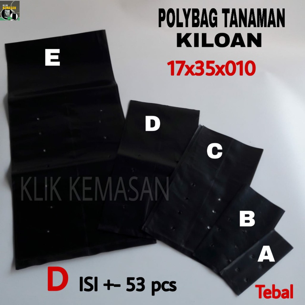 POLYBAG TANAMAN 17X17X35X010 KILOAN/POLYBAG KILOAN PLASTIK POLIBAG