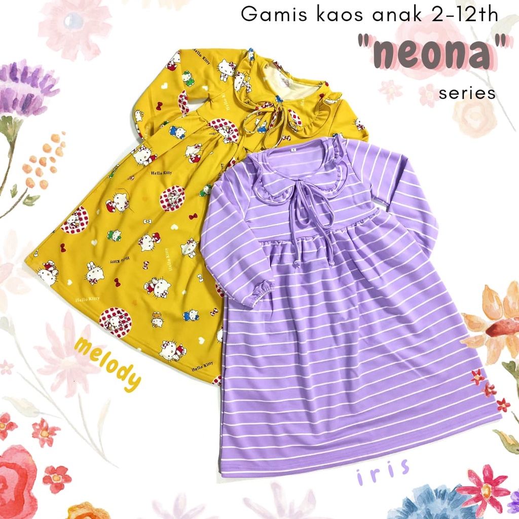 GAMIS KAOS ANAK 6-12th (NEONA SERIES)