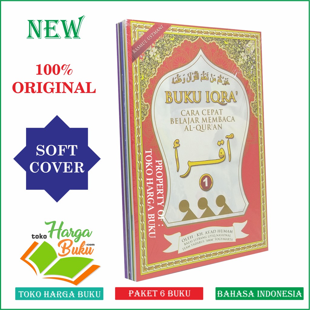 Buku Iqro Iqra' Komplit 1set Isi 6 Jilid RASM UTSMANI | Shopee Indonesia