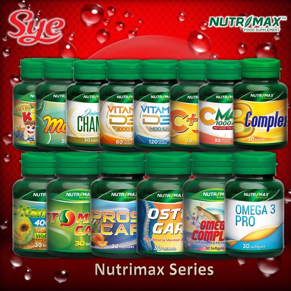 BPOM NUTRIMAX VITAMIN SERIES / VITAMIN DAYA TAHAN TUBUH / SYE