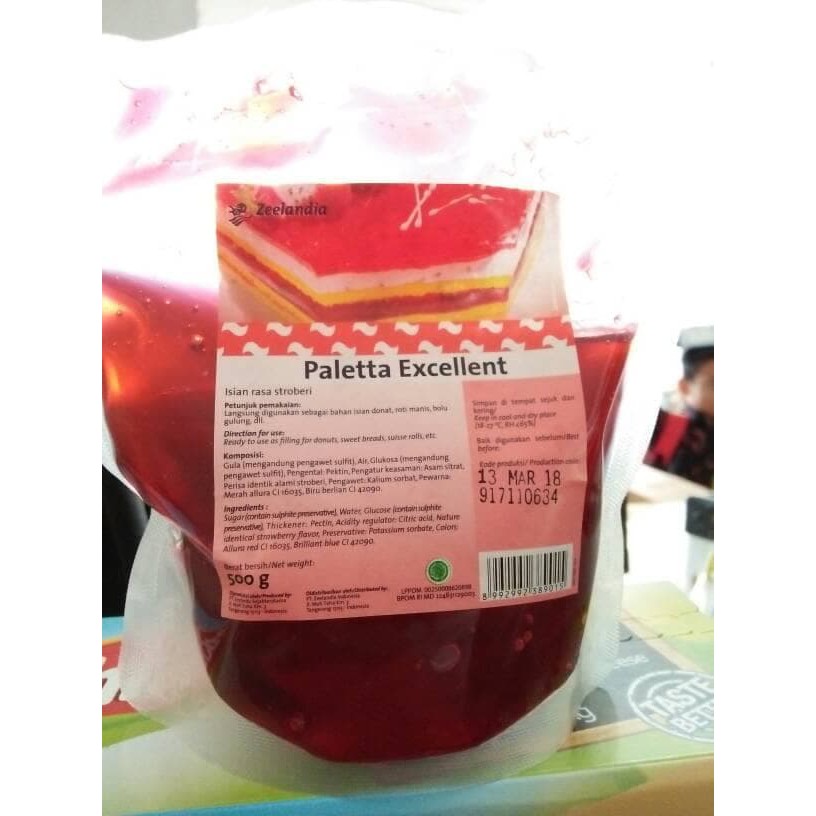 

Palleta strawberry (selai) 500gr buat toping- isian roti- selai dll