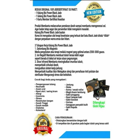 BIO POWER BLACK JADE DAN ALKALINE WATER