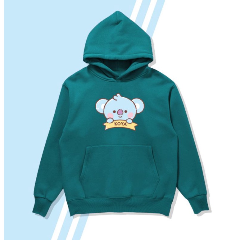 HOODIE BT21 FLEECE/HOODIE BT21 KOYA/CIMMY/TATA/RJ/MANG/COOKY/SHOOKY