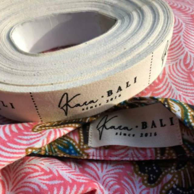 Label Hijab/Label Baju Kain Katun Sablon Custom Murah