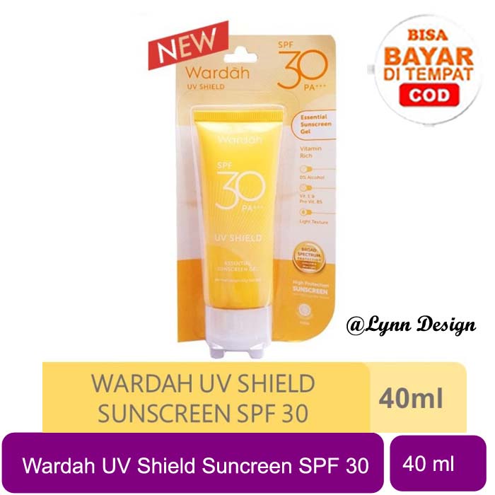 Wardah UV Shield Essential Sunscreen Gel SPF 30 PA +++ 40 ml_Lynn Design
