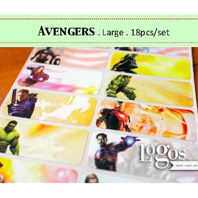

Sale Avengers Large Sticker Label Nama Waterproof Captain America Hulk Thor Ayo Beli