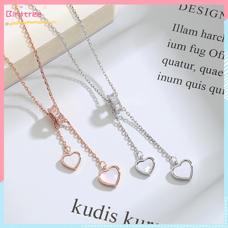 [Readystock❤️COD]Shell Liontin Cinta Kalung Gadis Rumbai Cahaya Mewah Niche Design Aksesoris High-end- BS