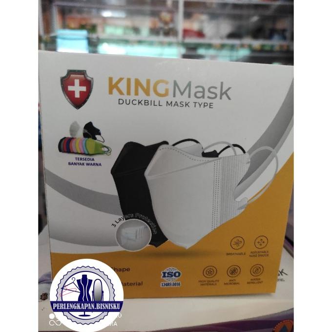 MASKER DUCKBILL KING MASK 3 PLY ISI 25 PC 88-pbisnis Kualitas Baik