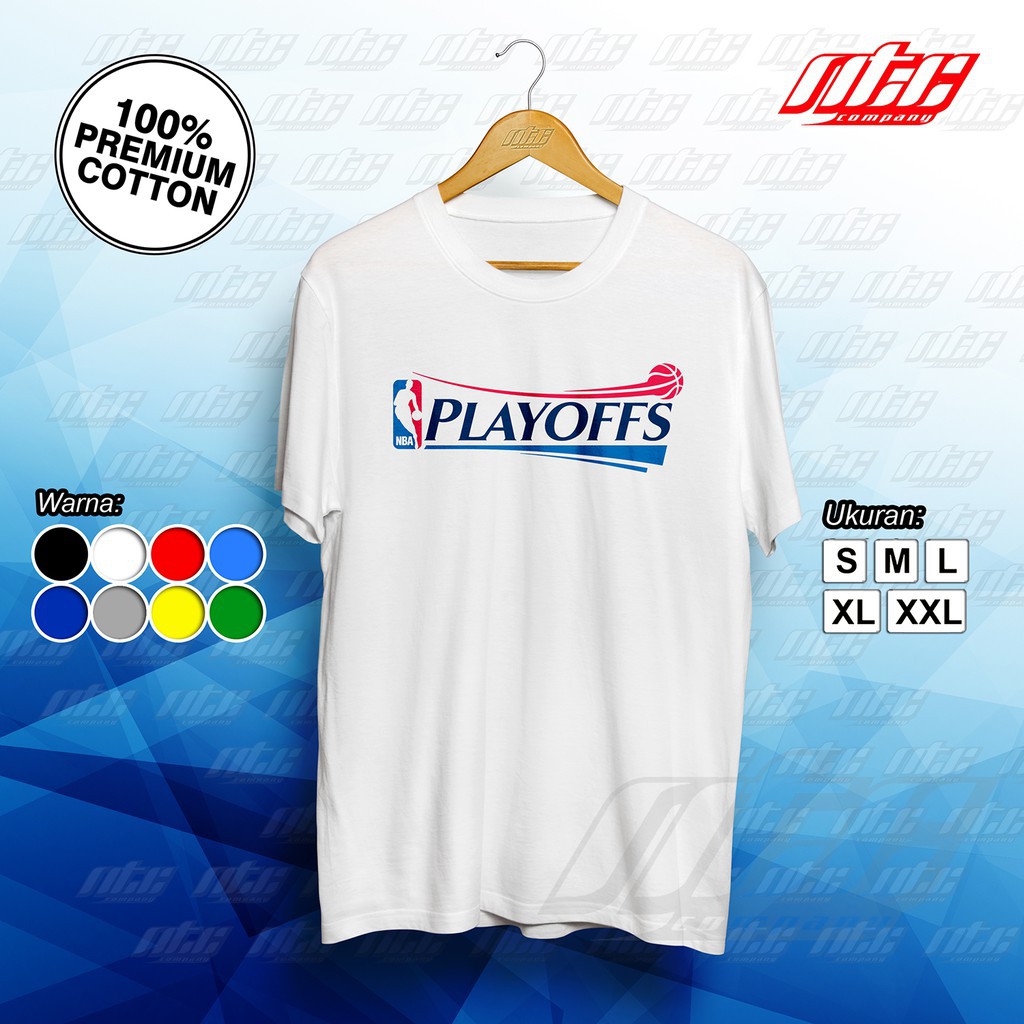 Kaos / T-shirt / Baju Logo NBA PLAYOFFS Original Terbaru   -MITRA