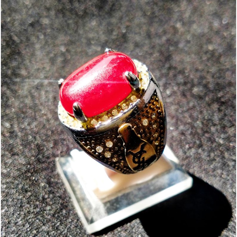 RedBaron cincin batu akik warna merah asli batu akik