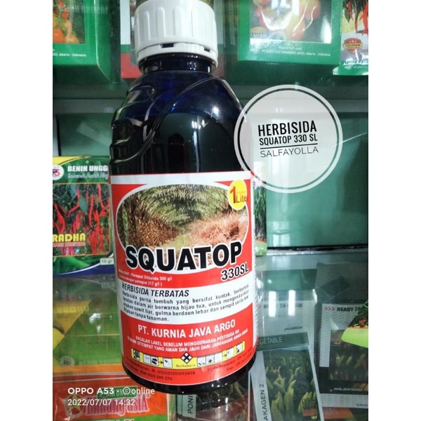 Herbisida SQUATOP 330 SL 1 liter Obat Rumput Kontak Squatop