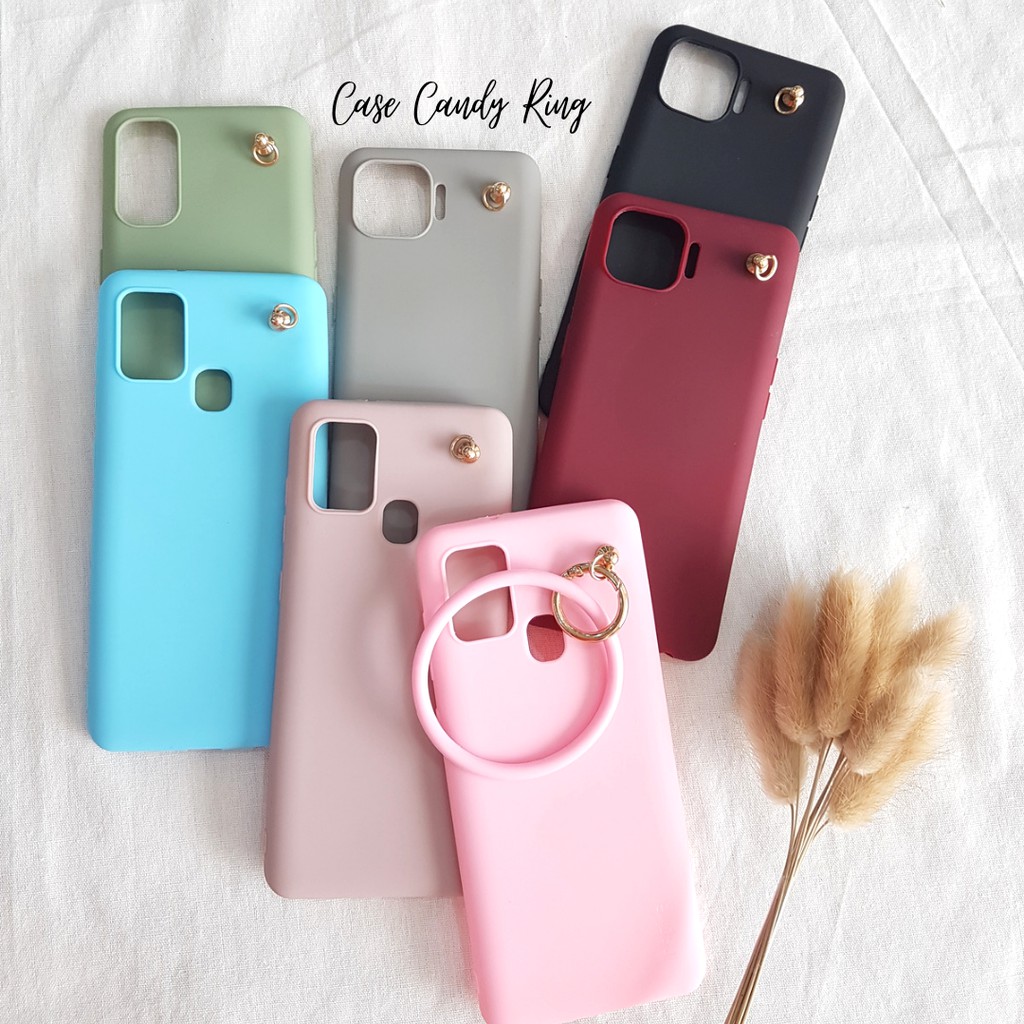 CASE SAMSUNG A11 A12 A21S A51 M51 IPHONE 6 6 PLUS 7 7 PLUS 11 12 OPPO F11 A9 2020 RENO 4  4F 5 VIVO Y91 SOFTCASE CANDY RING