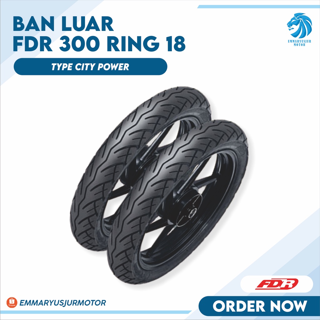 BAN LUAR MOTOR RX KING MOTOR BEBEK 275 300 RING 18 FDR CITY POWER