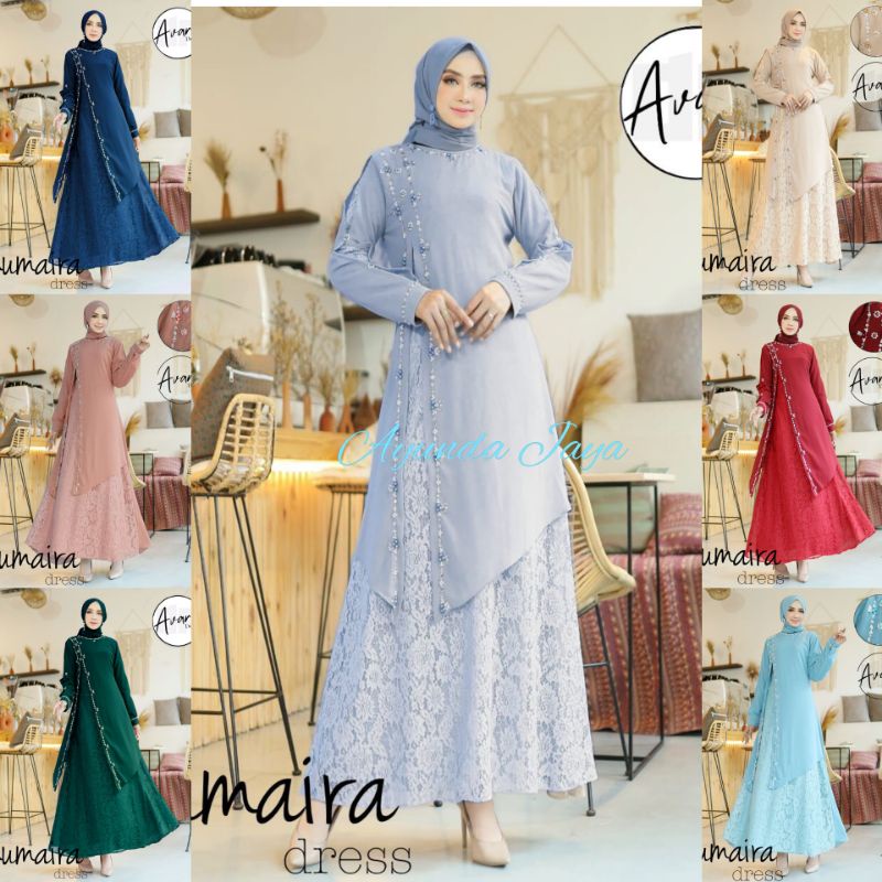 GAMIS ORIGINAL > GAMIS HUMAIRA DRESS - GAMIS TERBARU - FASHION MUSLIM - DRES PESTA - PAKAIAN MUSLIM 