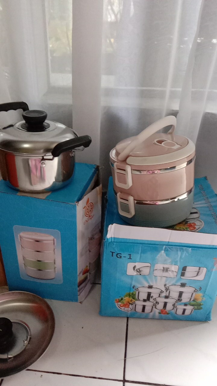 Panci Murah Isi 5 + Steamer / Panci Set/panci Stainless