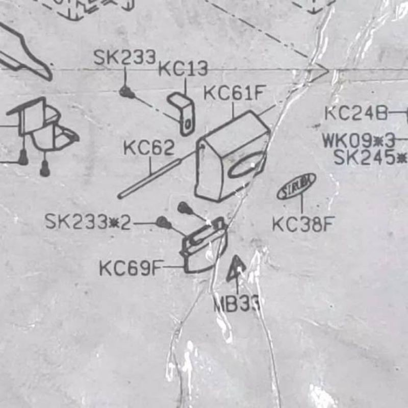 KC61F,KC69F,KC38F SK233*2 TUTUP DEPAN OBRAS 747