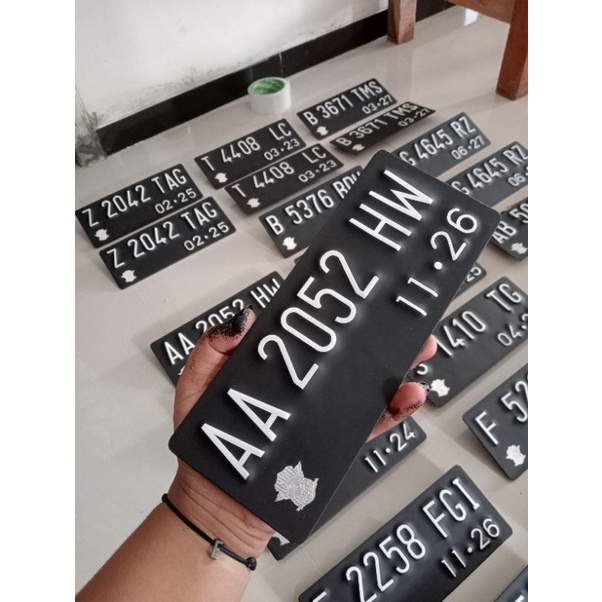 Plat nomor custom baut tanam satuan (1pcs)