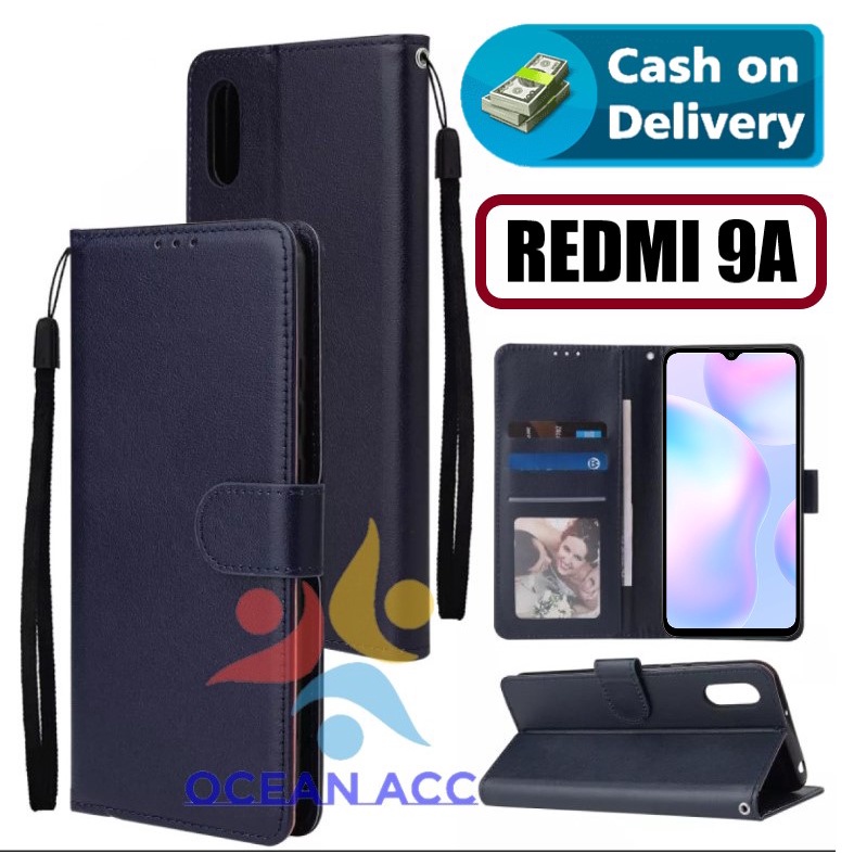 DOMPET HP UNTUK XIAOMI REDMI 9A NEW LEATHER FLIP CASE XIAOMI REDMI 9A NEW