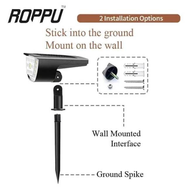 Roppu Lampu Solar Taman Outdoor Tenaga Surya 32 LED