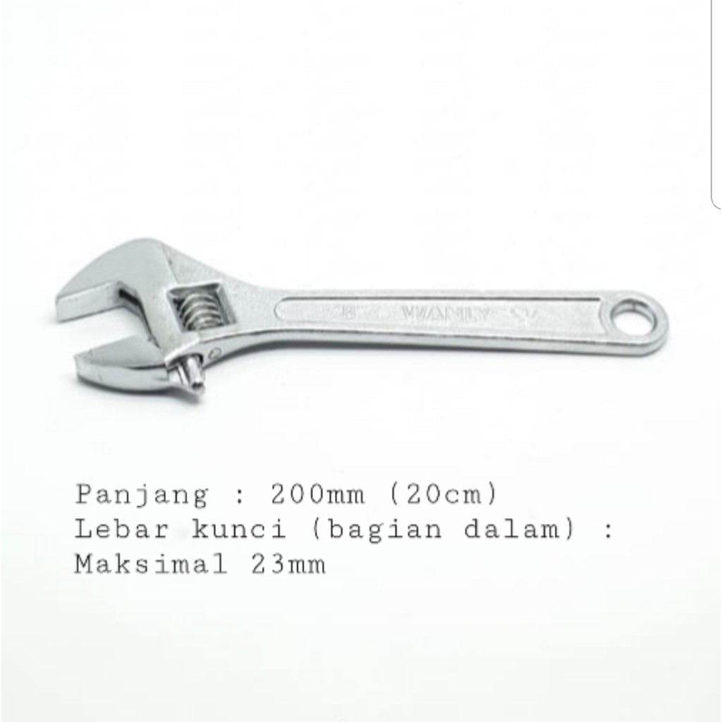 WL Kunci Inggris 8&quot; 200mm (20cm)