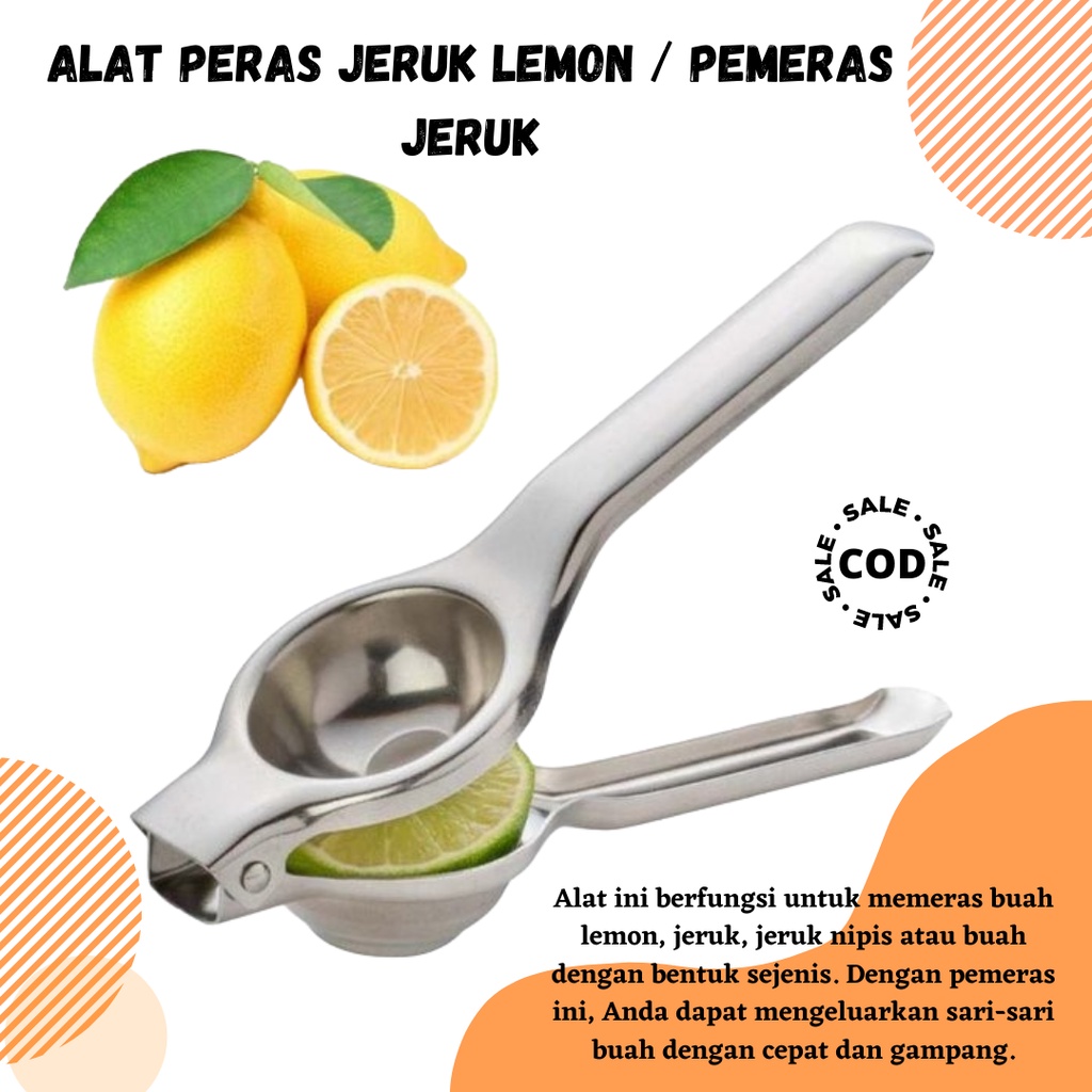 TERBARU!! Alat Pemeras / Peras Jeruk Stainless Steel Lemon Orange Juicer Pressed Clip