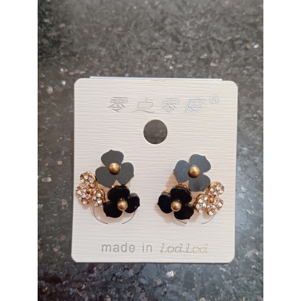 ANTING FASHION BUNGA HITAM