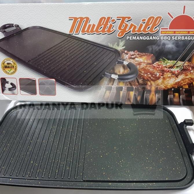 $$$$] Multigrillpan panggangan grill segi panjang teflon / alat bbq BBQ