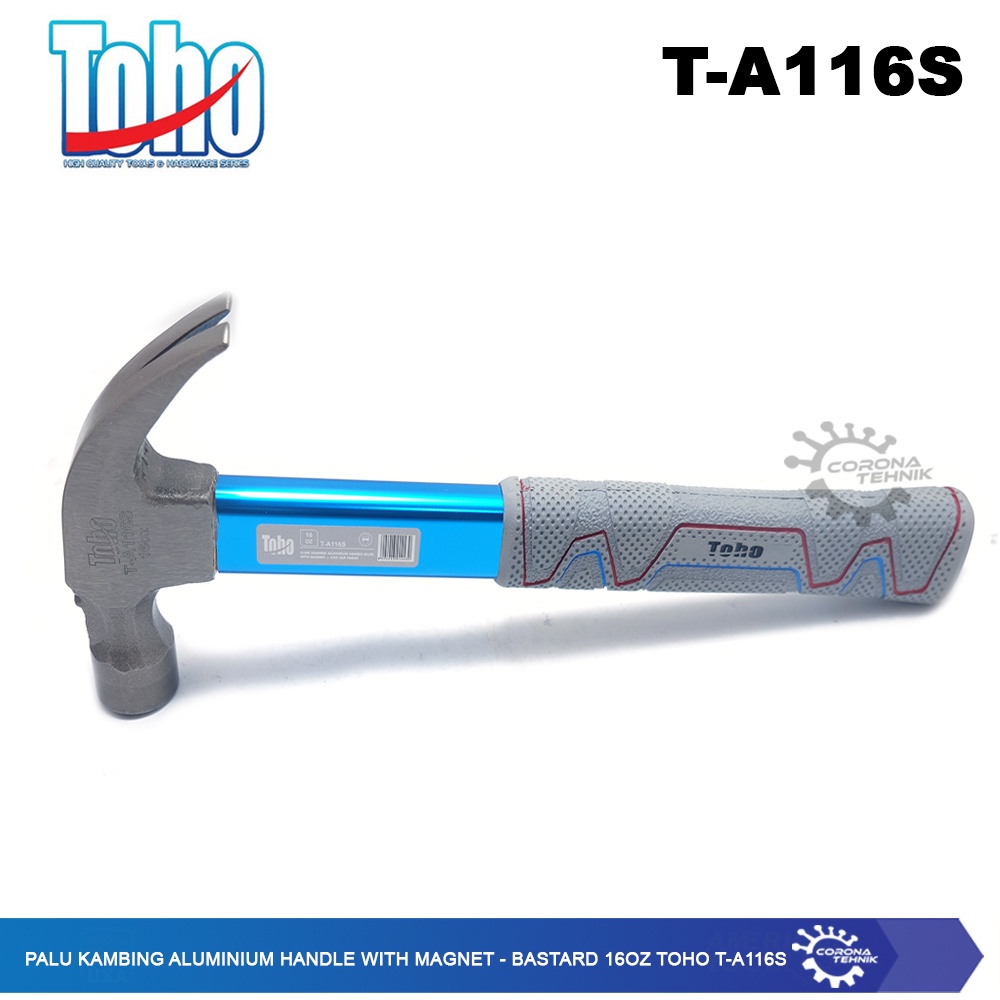 Toho T-A116S - Palu Kambing Aluminium Handle With Magnet - Bastard 16Oz