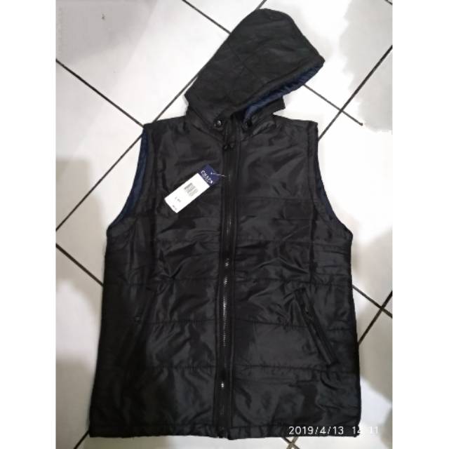 Jaket rompi parasut anak remaja polos hoodie
