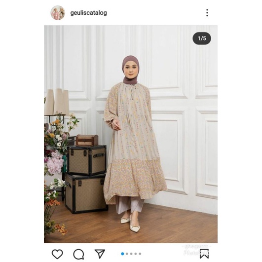 GEULIS GARDENIA MIDI DRESS TAUPE