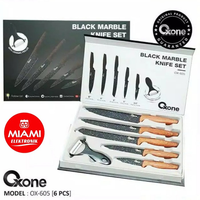 Pisaut Set Oxone OX605 / Black Marble Knife Set Oxone OX-605