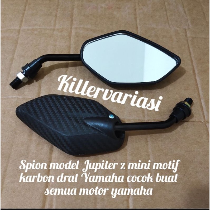 Spion Model Jupiter Z new cocok Mio Nmax  xeon fino mx vega dll motif karbon doff Tangkai Black