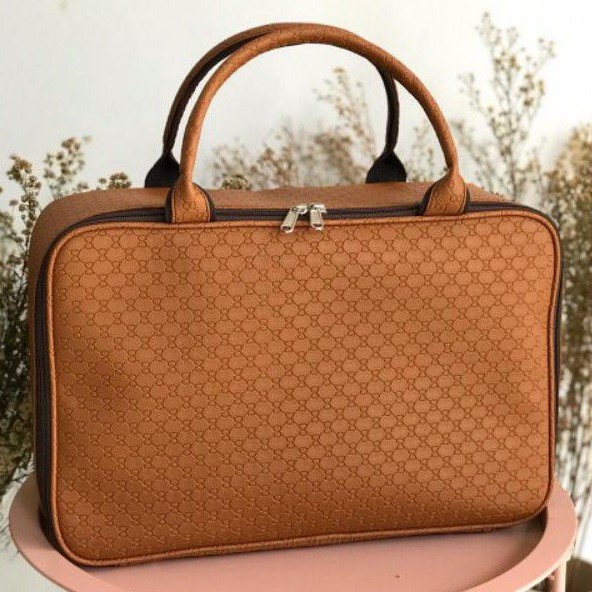 KOPER MINI MOTIF GUCCI MOTIF Q KECIL WARNA COKLAT MUDA